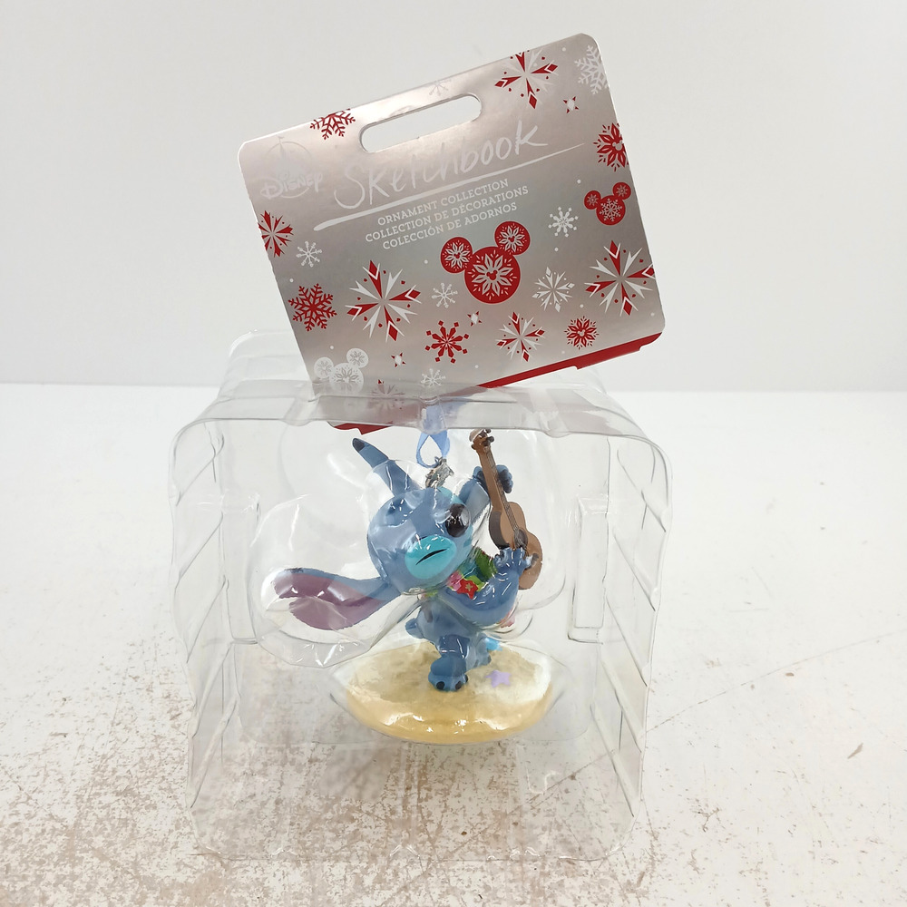 Disney Sketchbook Stitch Playing Ukelele Ornament Christmas Holiday Collectible